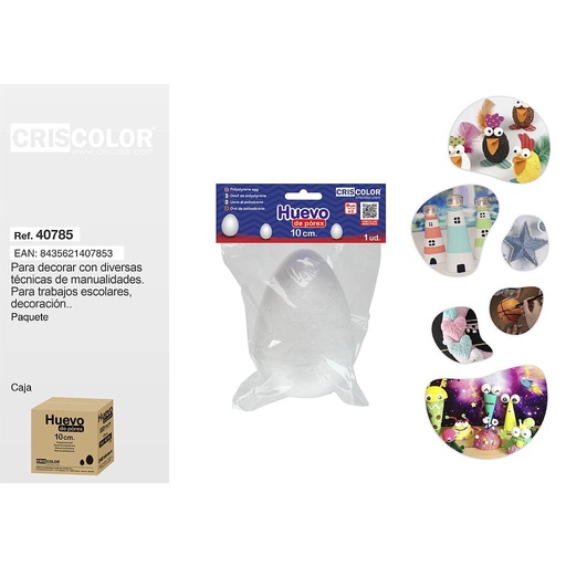 [40785] HUEVO POREX 10CM (Precio Unitario)