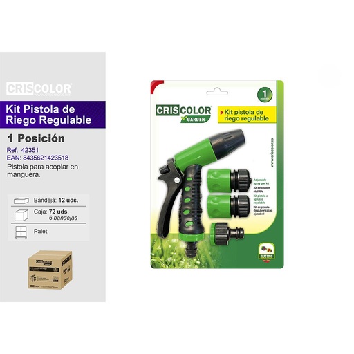 [42351] KIT PISTOLA DE RIEGO REGULABLE 1 POSICION	