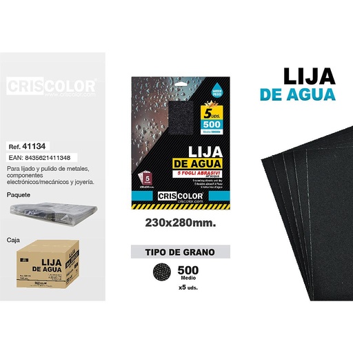 [41134] LIJA AL AGUA GRANO 500
