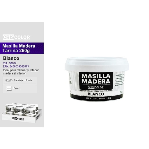 [41286] MASILLA MADERA BLANCO 250G