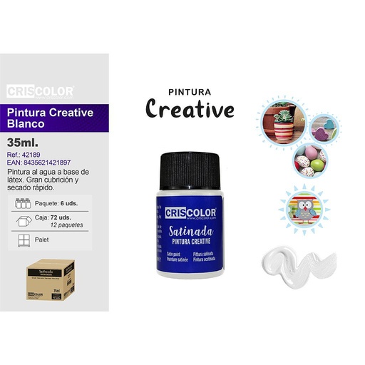 [42189] PINTURA CREATIVE BOTE 35ML BLANCO (Precio Unitario)