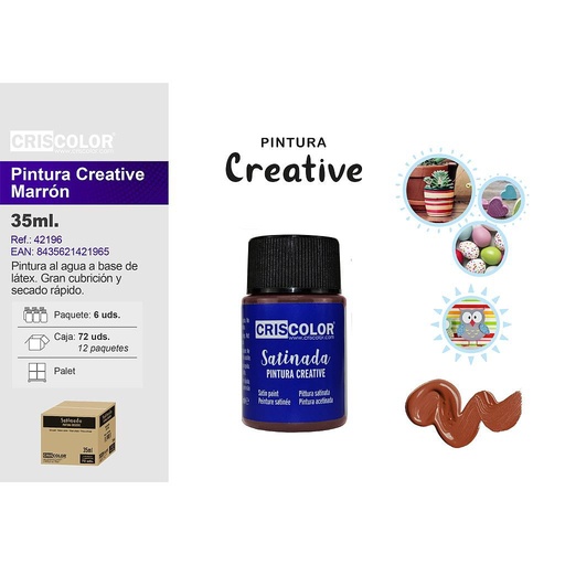 [42196] PINTURA CREATIVE BOTE 35ML MARRON (Precio Unitario)