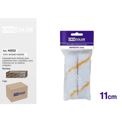 [40202] RECAMBIO ANTIGOTA 11CM 2UDS