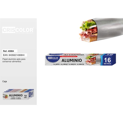 [43084] ROLLO ALUMINIO DOMESTICO 16MTS