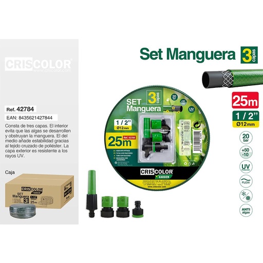 [42784] SET MANGUERA 25M 1/2"