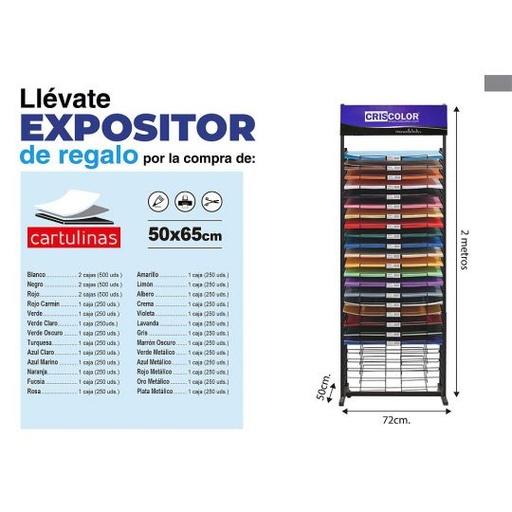 [06709] ESTRUCTURA EXPOSITOR CARTULINAS 50x65 (Gratis por compra mínima) "Consulte"