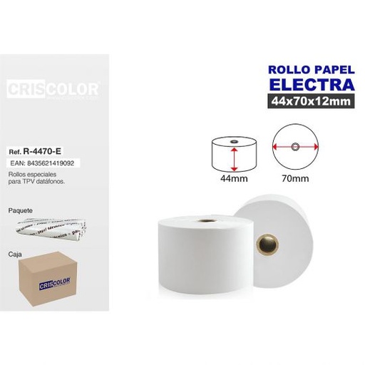 [R-4470-E] ROLLO ELECTRA 44X70MM (Pack 10 Und).