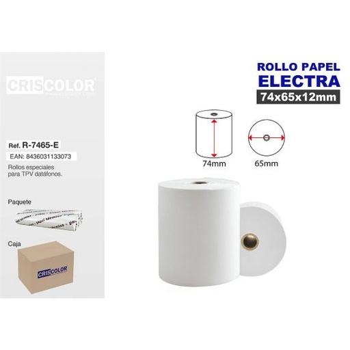 [R-7465-E] ROLLO ELECTRA 74X65MM (Pack 10 Und).