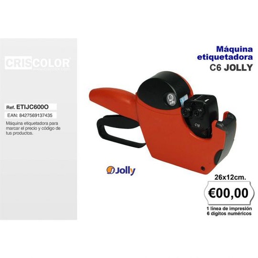 [ETIJC600O] MAQUINA ETIQUETADORA C-6 JOLLY