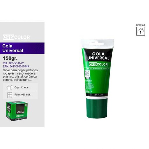 [BRICO B-22] BRICO COLA UNIVERSAL 150G B22 (Caja de 12Und).