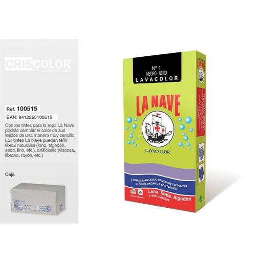 [100515] LAVACOLOR NEGRO 2S/20GR Nº1