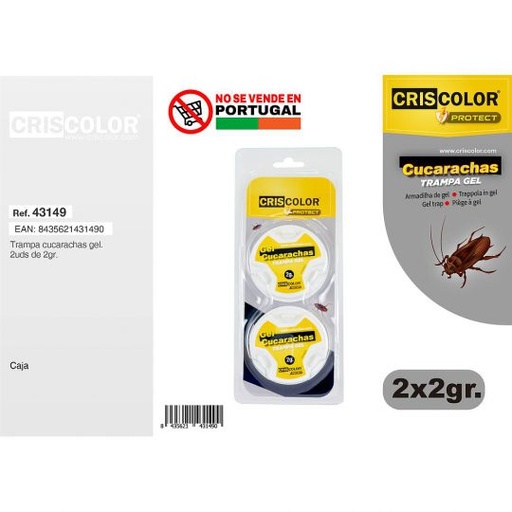 [43149] CUCARACHAS GEL TRAMPA 2G 2UDS