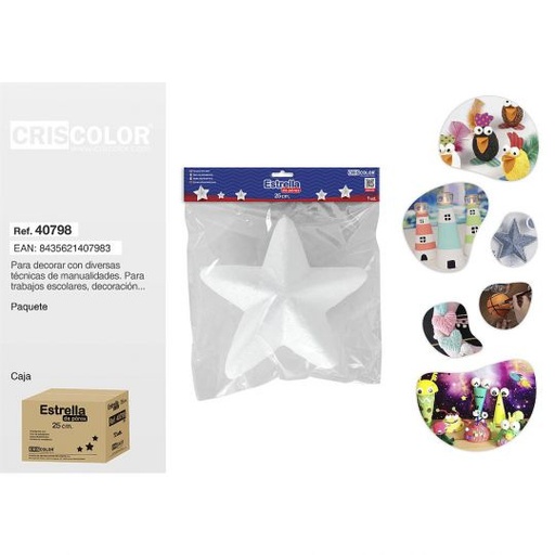 [40798] ESTRELLA POREX 25CM (Precio Unitario)
