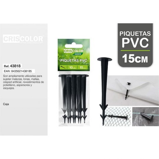[43818] PIQUETAS PVC 15CM  (Paquete 10 Und.)