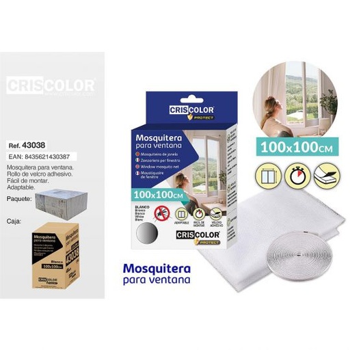 [43038] MOSQUITERA VENTANA 100X100CM BLANCA