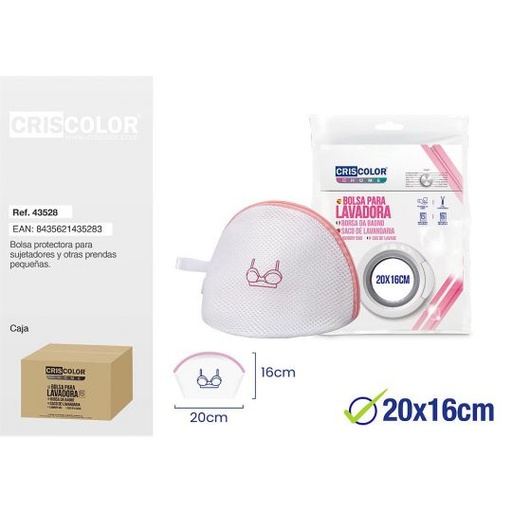 [43528] BOLSA PARA LAVADORA 20X16CM SUJETADORES