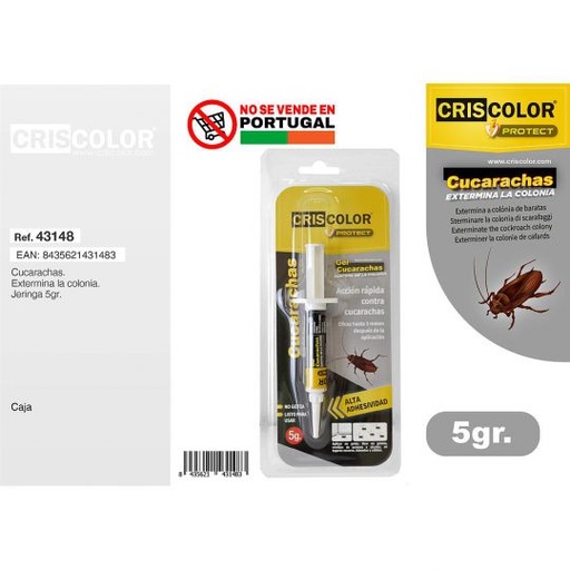 [43148] CUCARACHAS GEL JERINGA 5 G