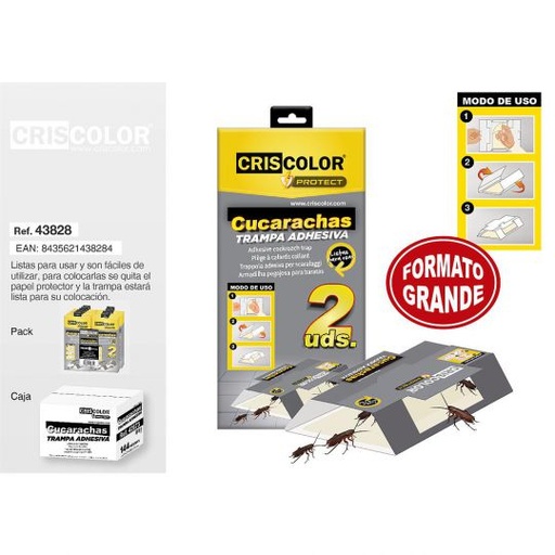[43828] TRAMPA CUCARACHAS 2 UDS. GRANDE