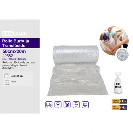 [42682] BURBUJA 50CMX20M SIN BOLSA (Precio Unitario)