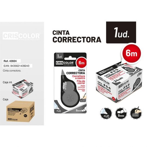 [43924] CINTA CORRECTORA 5MMX6M