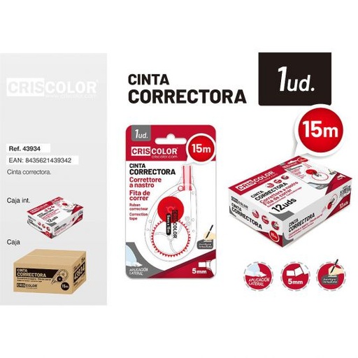 [43934] CINTA CORRECTORA LATERAL 5MMX15M