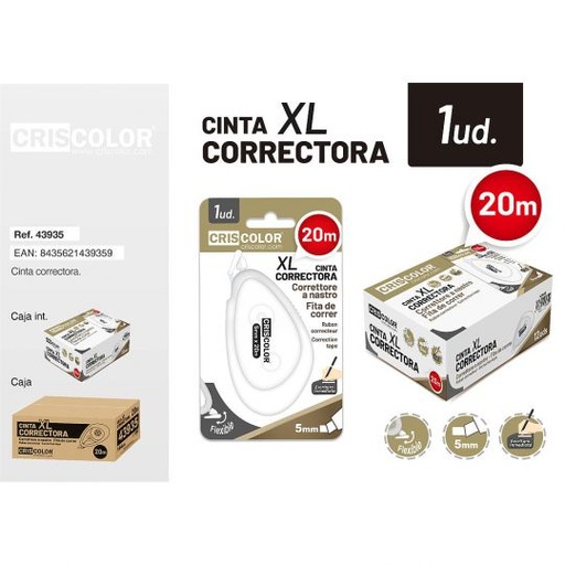 [43935] CINTA CORRECTORA XL 5MMX20M