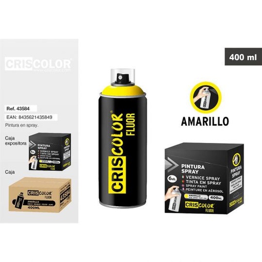 [43584] PINTURA SPRAY FLUOR AMARILLO 400ML