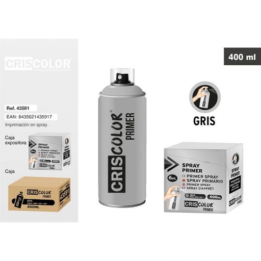 [43591] PINTURA SPRAY PRIMER GRIS 400ML