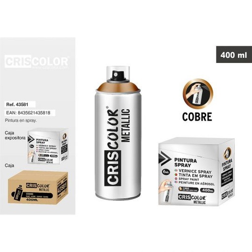 [43581] PINTURA SPRAY METALLIC COBRE 400ML