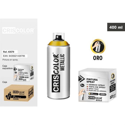 [43579] PINTURA SPRAY METALLIC ORO 400ML