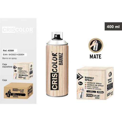 [43589] PINTURA SPRAY BARNIZ MATE 400ML