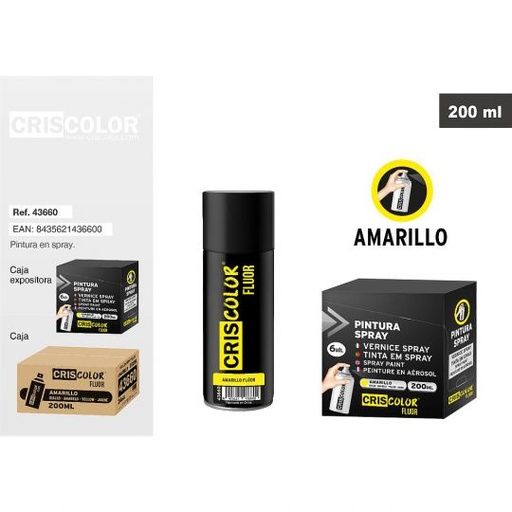 [43660] PINTURA SPRAY FLUOR AMARILLO 200ML