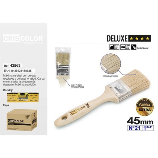[43863] PALETINA CERDA NATURAL DELUXE 45MM Nº21