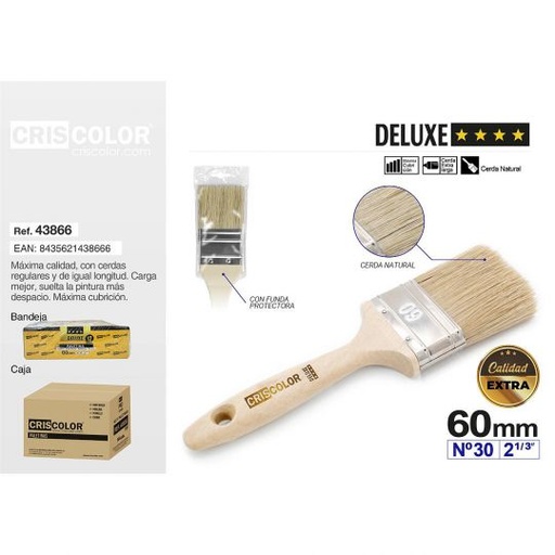 [43866] PALETINA CERDA NATURAL DELUXE 60MM Nº30