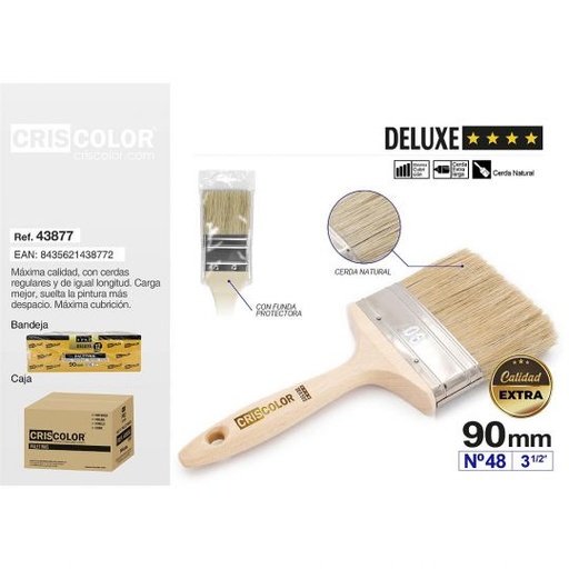 [43877] PALETINA CERDA NATURAL DELUXE 90MM Nº48