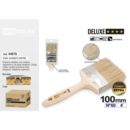 [43878] PALETINA CERDA NATURAL DELUXE 100MM Nº50
