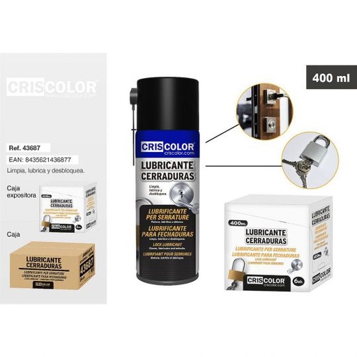 [43687] LUBRICANTE CERRADURAS 400ML