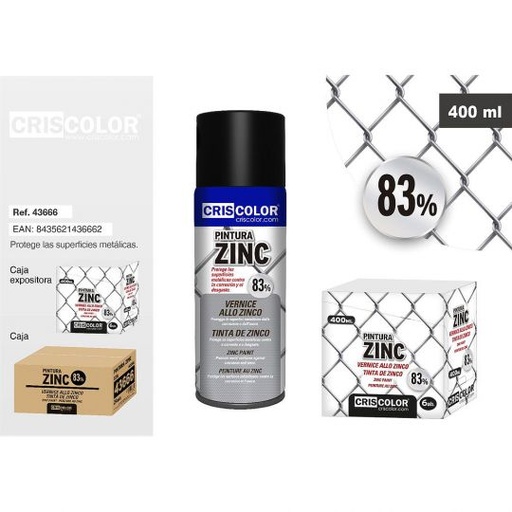 [43666] PINTURA ZINC 83% 400ML