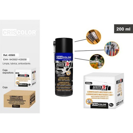 [43565] ACEITE MULTIUSOS 3 EN 1 200ML
