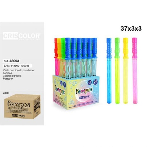 [43093] POMPAS COLORES SURTIDOS MANGO RECTO (Precio Unitario)
