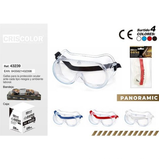 [43239] GAFAS DE PROTECCION PANORAMIC SURTIDO 4 UND.