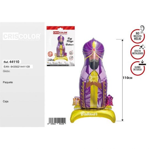 [44110] GLOBO REY MAGO BALTASAR 110CM