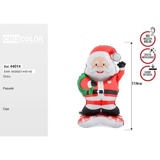 [44014] GLOBOS PAPA NOEL 119CM