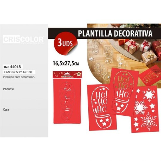 [44018] PLANTILLAS HUELLAS Y ESTRELLA 3UDS