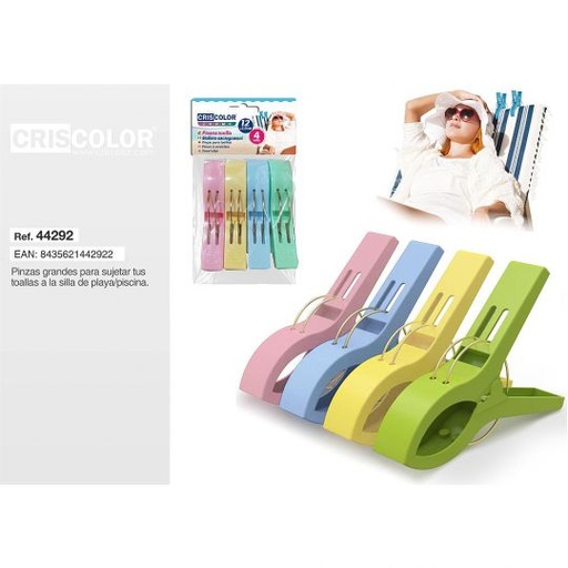 [44292] PINZAS TOALLA (Paquete 4 Und.)