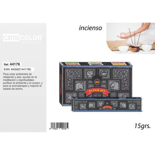 [44176] SATYA SUPER HIT INCENSE 15grs (Caja 12 Paquetes)