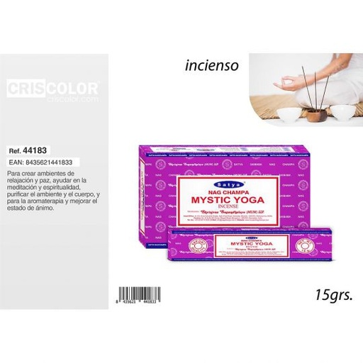 [44183] SATYA VFM SERIE: MYSTIC YOGA 15grs (Precio Unitario)