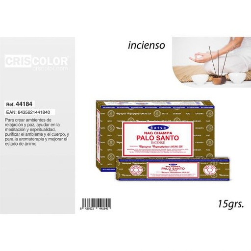 [44184] SATYA VFM SERIE: PALO SANTO 15grs (Caja 12 Paquetes)