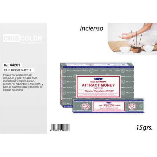 [44201] SATYA NEW LAUNCHES: ATTRACT MONEY 15grs (Caja 12 Paquetes)
