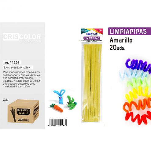 [44226] LIMPIAPIPAS AMARILLO 20UDS